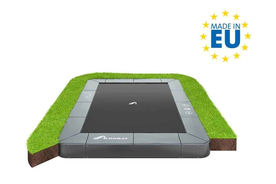 Akrobat Orbit Flat 430x305 cm | Antraciet 10 trampoline made in europe