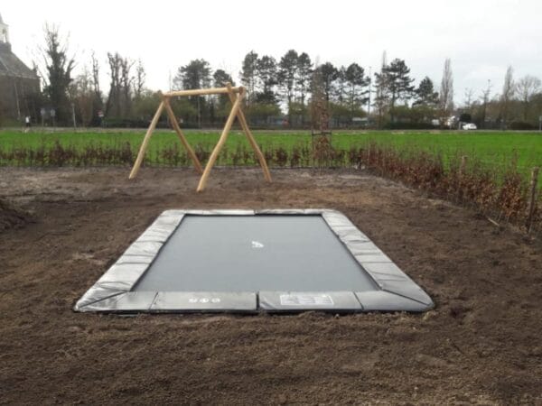 Installation Rectangular Flat (3) Trampoline Installation Service Flat to the ground